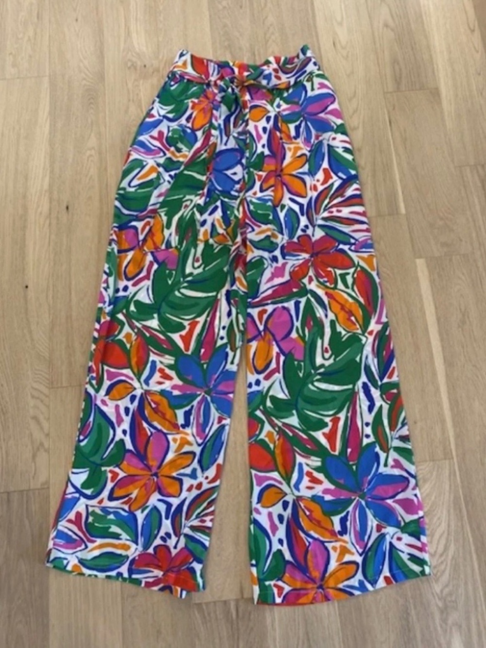 Sugarlips Wide Leg Flowy Floral Pants
